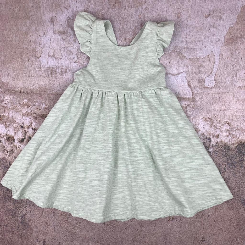 darling pinafore in misty spring (2 years - 6 years)